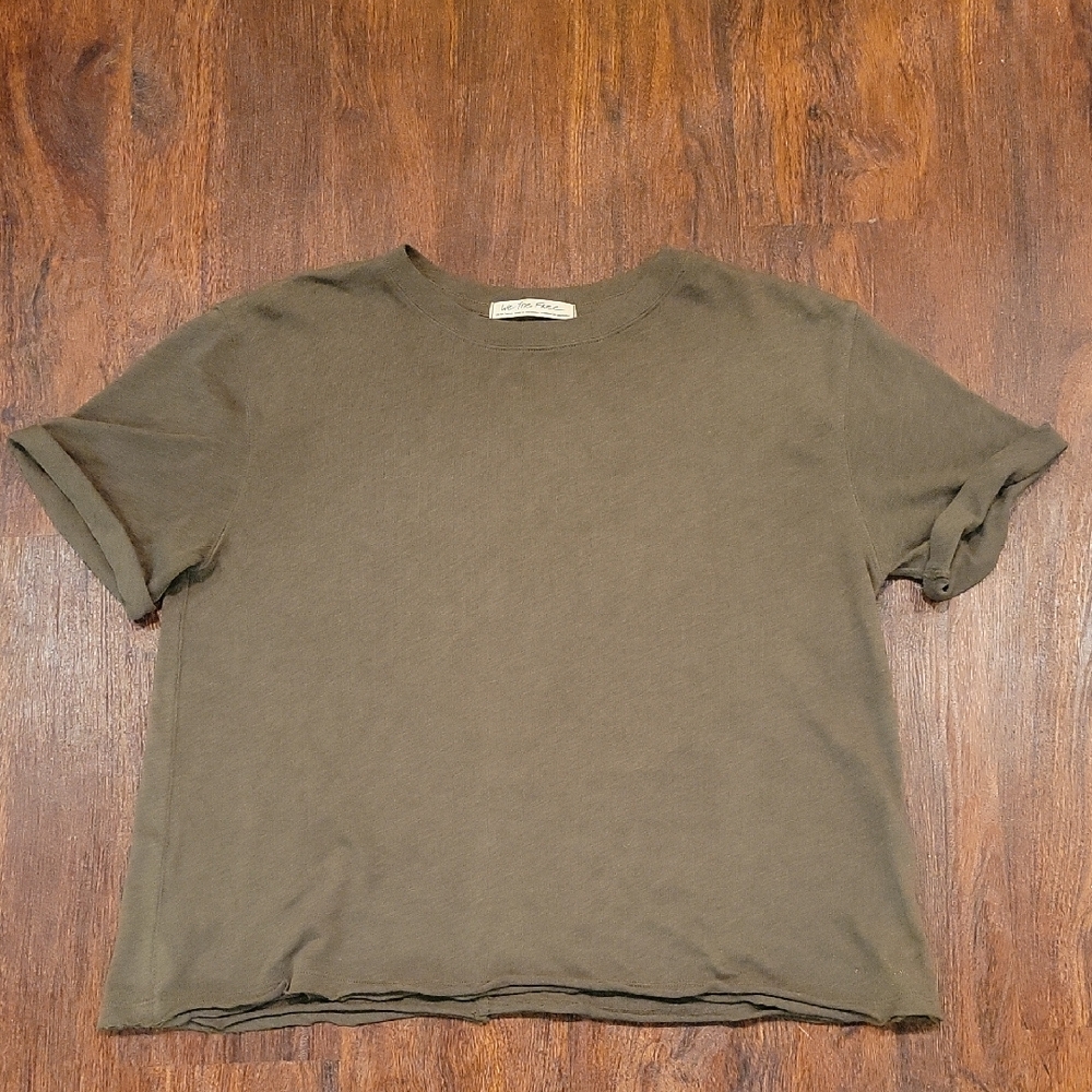 We The Free Oversized Tee Roll Sleeve